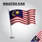 MALAYSIA flag National flag of MALAYSIA on a pole