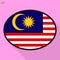 Malaysia flag speech bubble, social media communication sign, fl
