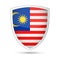 Malaysia Flag Vector Shield Icon