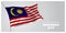 Malaysia happy independence day greeting card, banner, horizontal vector illustration