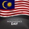 Malaysia happy independence day greeting card, banner, vector illustration