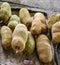 Malaysia, July 10, 2022 - Fresh durian fruit for sale in market