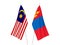 Malaysia and Mongolia flags