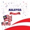 Malaysia National Celebration Poster Vector Template Design Illustration
