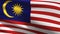 Malaysia national flag blowing in the wind . Official patriotic abstract design. 3D rendering illustration of waving sign