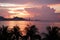 Malaysia, Penang: City view at the sunset