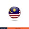 Malaysia round flag vector design.
