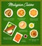 Malaysian cuisine menu page vector template