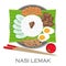 Malaysian Cuisine, Nasi Lemak or Steamed Rice