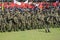 Malaysian soldiers in uniform and fully armed.