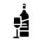 malbec red wine glyph icon vector illustration
