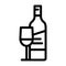 malbec red wine line icon vector illustration