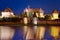 Malbork castle at night, Poland