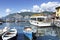 Malcesine Harbour on Lake Garda in Northern Italy.