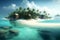 Maldiv beach resort, panoramic landscaps - AI generation, Maldives paradise scenery. Tropical aerial landscape, seascape with long