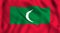 Maldive flag waving symbol of maldives