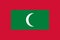 Maldive national flag, official flag of Maldives accurate colors