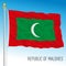 Maldive official national flag, indian ocean