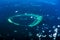 Maldives atoll aerial view landscape atoll and islands