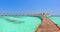 Maldives bungalows panorama