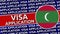 Maldives Circular Flag with Visa Application Titles