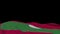 Maldives fabric flag waving on the wind loop. Maldivian embroidery stiched cloth banner swaying on the breeze. Half-filled black