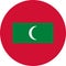 Maldives Flag Asia illustration vector eps