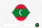 Maldives flag for basketball competition on gray basketball background