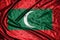 Maldives flag.flag on background