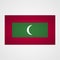 Maldives flag on a gray background. Vector illustration