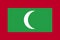 Maldives flag vector.Illustration of Maldives flag