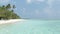 Maldives Island with Beach, Palms and Sea.