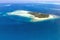 Maldives island vacation paradise sea panorama copyspace Embudu