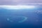 Maldives islands archipelago beautiful aerial view