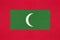 Maldives national fabric flag, textile background. Symbol of international asian world country