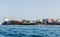Maldives - November 19, 2017: Panoramic view of the cargo port of Male
