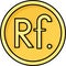 Maldivian rufiyaa coin icon, currency of the Maldives