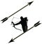 Male archer, sports, illustration, bow and arrow