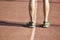 Male athlete standing on track