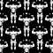 Male athletic body silhouettes seamless pattern
