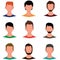 Male avatar human faces