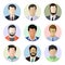 Male avatar human faces vector illustration