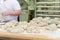 Male baker baking bread