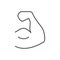 Male biceps line outline icon