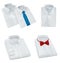 Male blank folded shirts set