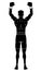 Male Boxer, Winning Silhouette Sport Illustration