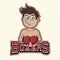 Male Boxers Color Logo Illustration Design