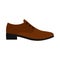 Male brown shoe icon, flat style