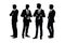 Male businessman silhouette on a white background. Lawyer Boys silhouette collection. Male lawyers and counselors with anonymous