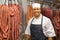 Male butcher standing